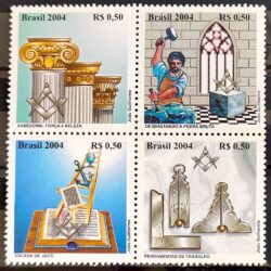 C 2586 Selo Maconaria Ancora Escada Livro 2004 Serie Completa