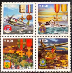 C 2591 Selo 2a Guerra Mundial Exercito Militar Aviao Navio Medalha 2004