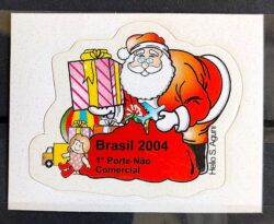C 2599 Selo de Natal Religiao Papai Noel 2004