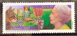 C 2603 Selo Nise da Silveira Medicina Saude Mulher Gato 2005