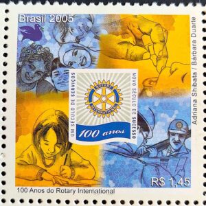 C 2604 Selo 100 Anos do Rotary Internacional 2005
