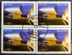 C 2608 Selo Museu Oscar Niemeyer 2005 Quadra CBC PR
