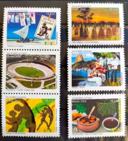 C 2613 Selo Ano do Brasil na Franca Danca Estadio Cordel Musica 2005 Serie Completa