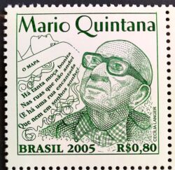 C 2620 Selo Mario Quintana Literatura Poeta 2005