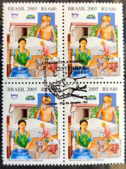 C 2621 Selo Luta Contra a Pobreza Cisternas Fome Zero Água 2005 Quadra CBC RJ