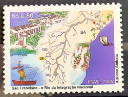 C 2629 Selo Rio Sao Francisco Mapa Canoa 2005