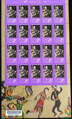 C 3748 Selo Relacoes Diplomaticas Brasil Chile Violeta Parra Violao Musica 2017 Folha