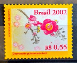 Selo Regular RHM 814 Flores da Amazonia Castanha do Macaco 2002