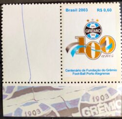 SP 05 Selo Personalizado Gremio 2003 Vinheta Branca e Distintivo Abaixo Direita