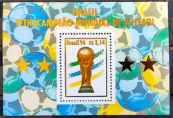 B 98 Bloco Brasil Tetracampeao Mundial de Futebol Taca Estrela 1994