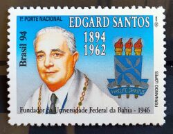 C 1903 Selo Edgard Santos Fundador da Universidade Federal da Bahia Educacao 1994