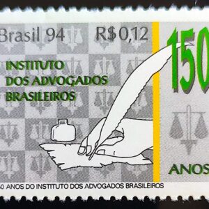 C 1910 Selo Instituto dos Advogados Brasileiros Justiça 1994