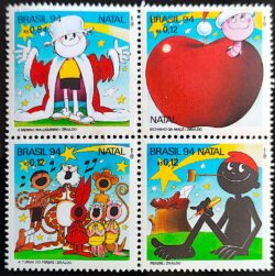 C 1928 Selo Ziraldo Menino Maluquinho Saci Perere Bichinho da Maca Natal Religiao 1994