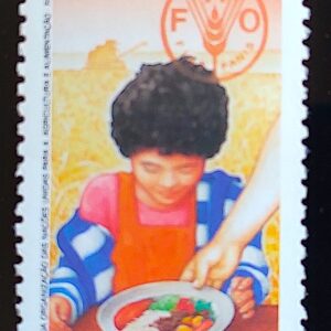 C 1937 Selo ONU Alimentacao e Agricultura Crianca 1995