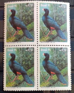 C 1944 Selo Preservação da Fauna Mutum Ave 1995 Quadra