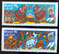 C 1945 Selo Festas Juninas Caruaru e Campina Grande Bandeira Música 1995 Série Completa