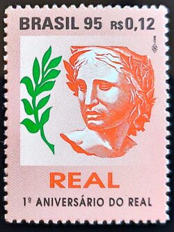 C 1949 Selo Aniversário do Real Economia 1995