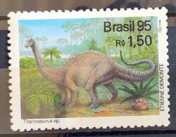 C 1952 Selo Dinossauro Tiranosaurus sp 1995
