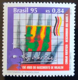 C 1967 Selo Radiologia Wilhlem Conrad Roentgen Raio X 1995