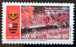 C 1968 Selo Flamengo Futebol Bandeira 1995