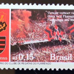 C 1968 Selo Flamengo Futebol Bandeira 1995