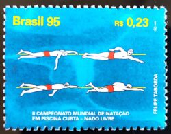 C 1977 Selo Campeonato Mundial de Natação Nado Livre 1995