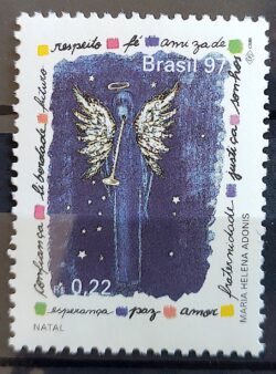 C 2050 Selo de Natal Anjo Religiao 1997