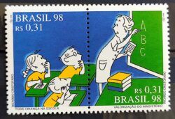 C 2076 Selo Valorização do Magisterio Escola Educacao 1998 Setenant