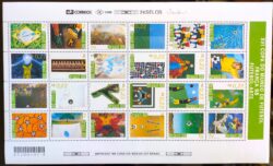 C 2113 Selo Copa do Mundo de Futebol Franca Bandeira 1998 Folha