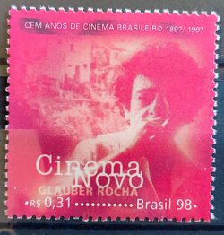 C 2149 Selo Cinema Brasileiro Filme Glauber Rocha 1998