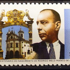 C 2151 Selo Rodrigo de Melo Franco Igreja Jornalista Escritor 1998