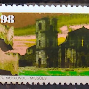 C 2158 Selo Patrimonio Historico Mercosul Missoes Igreja 1998