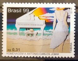 C 2228 Selo Antonio Carlos Jobim Piano Música Praia 1999