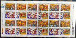 C 2250 Selo Descobrimento do Brasil Arte Indio Portugal 2000 Folha