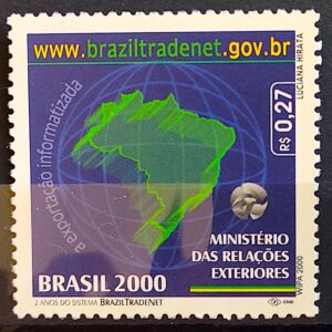 C 2275 Selo Ministério das Relações Exteriores Mapa Braziltradenet 2000