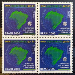 C 2275 Selo Ministerio das Relacoes Exteriores Mapa Braziltradenet 2000 Quadra