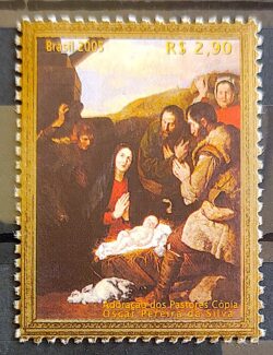 C 2635 Selo do Bloco B 140 Adoração dos Pastores Religião 2005