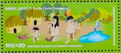 C 3204 Selo Rio + 20 Reservas Indígenas Índio Caça Pesca Peixe Oca 2012