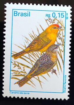 Cód RHM 718 Selo Regular Pássaros Urbanos Canário da Terra Ave 1995