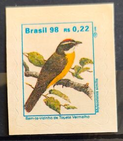 Selo Regular RHM 758 Passaros Urbanos Bem te vizinho Ave 1998