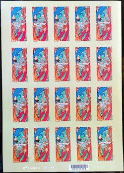 C 3912 Selo Postcrossing Cartão Postal Torre Eiffel 2020 Folha