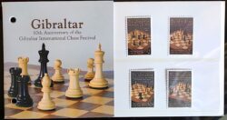 X 0003 Selo Xadrez Caderneta Gibraltar 2012