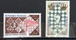 X 0036 Selo Xadrez França Mão Cavalo 1972