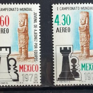 X 0069 Selo Xadrez Mexico 1978