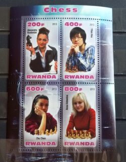 X 0115 Selo Xadrez Ruanda Kosteniuk Hou Hifan 2013