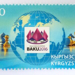 X 0135 Selo Xadrez Quirguistao Kyrgyzstan Baku 2016