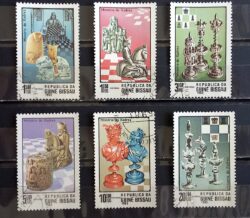 X 0142 Selo Xadrez Guine Bissau 1983