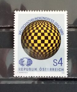 X 0162 Selo Xadrez Áustria 1985