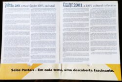 Somente a Cartela da Colecao Anual de Selos do Brasil 2001 Carros Antigos – Sem os Selo
