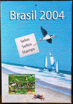 Somente a Cartela da Colecao Anual de Selos do Brasil 2004 – Sem os Selo
